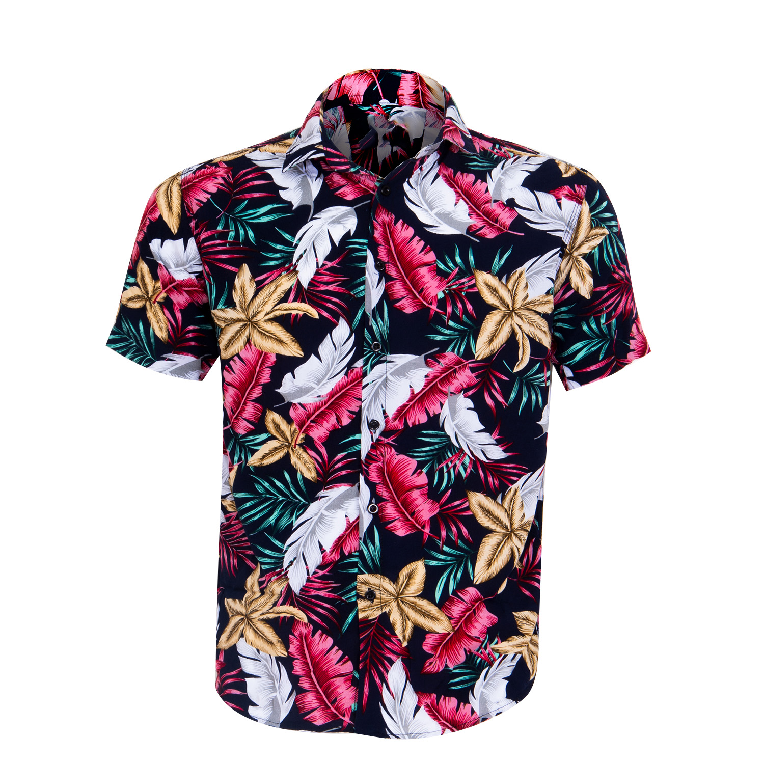 پیراهن آستین کوتاه مردانه مدل هاوایی رزپر