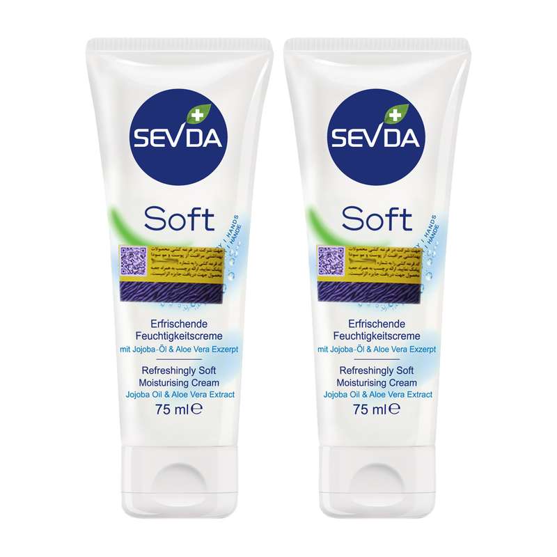 کرم مرطوب کننده سودا مدل soft حجم 75 میلی لیتر مجموعه 2 عددی