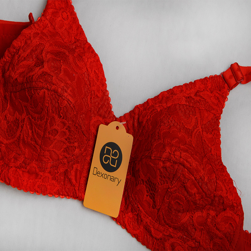 سوتین زنانه دکسونری مدل 355007205 دانتل رنگ قرمز