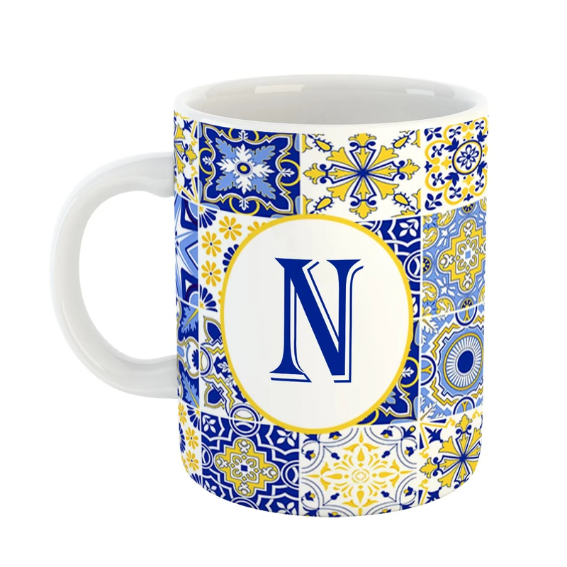 ماگ پادآفرین مدل فانتزی طرح حرف N کد 32