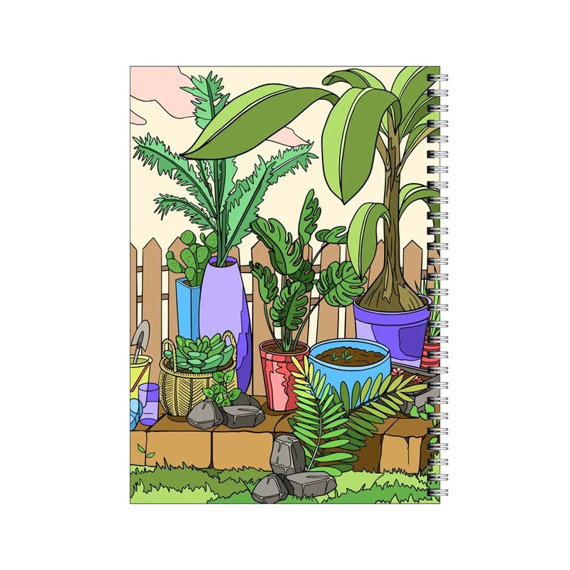 دفتر مشق 80 برگ بامبیلیپ طرح گوشه دنج باغچه کد 2860256