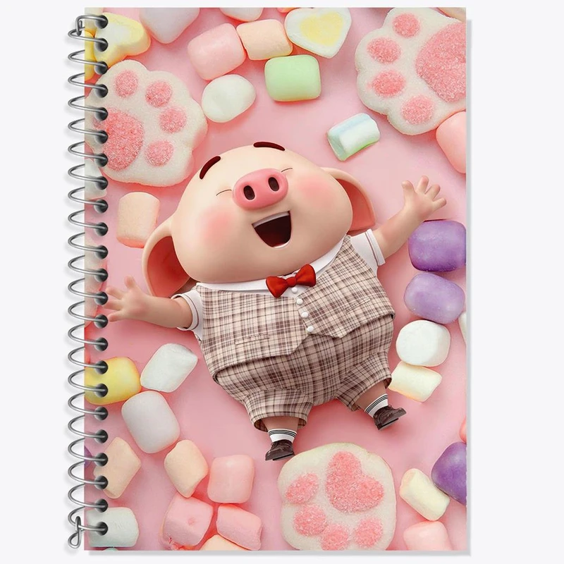 دفتر لغت 50 برگ خندالو مدل بچه خوک کد 2965