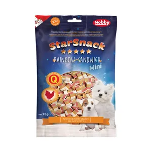غذای تشویقی سگ نوبی مدل starsnack rainbow وزن 70 گرم