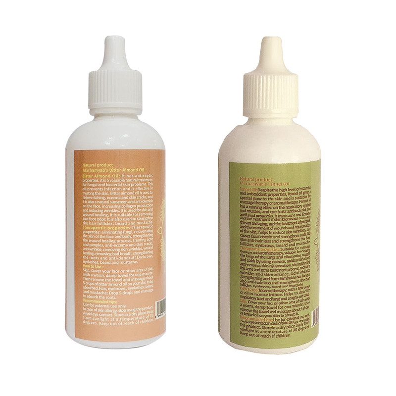 روغن تقویت کننده مو ، مژه و ابرو مرهم یاب مدل بادام تلخ و رازیانه حجم 80 میلی لیتر مجموعه 2 عددی روغن تقویت کننده مو ، مژه و ابرو مرهم یاب مدل بادام تلخ و رازیانه حجم 80 میلی لیتر مجموعه 2 عددی