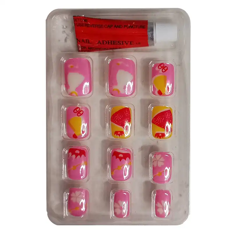 ناخن مصنوعی بچگانه تالکی کد 587 بسته 12 عددی