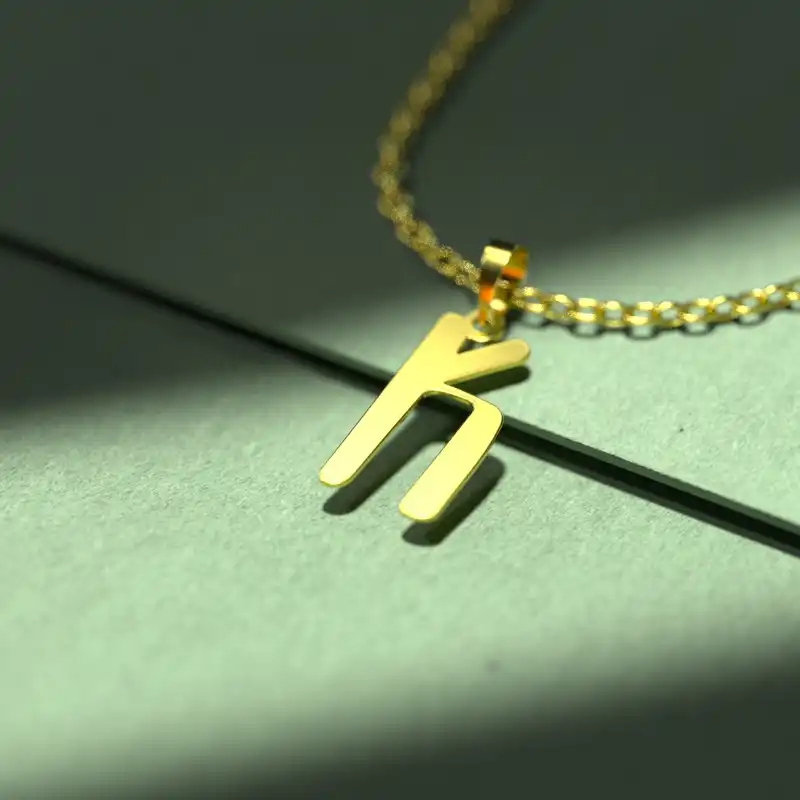 گردنبند طلا 18 عیار زنانه مدوپد مدل حرف K کد H3-1-1219