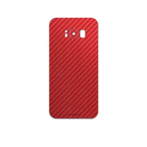 MAHOOT Red-Fiber Cover Sticker for Samsung Galaxy S8