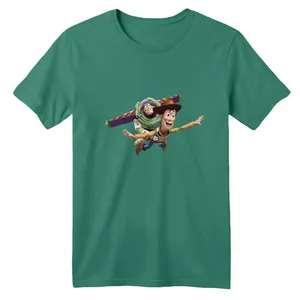 تی شرت آستین کوتاه بچگانه مدل داستان اسباب بازی کد ۱۱ رنگ سبز سدری