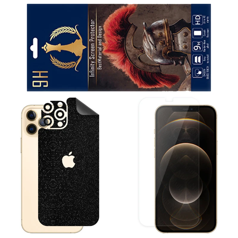 برچسب پوششی اینفینیتی مدل SPACE مناسب برای گوشی موبایل اپل iPhone 12 Pro Max به همراه محافظ صفحه نمایش