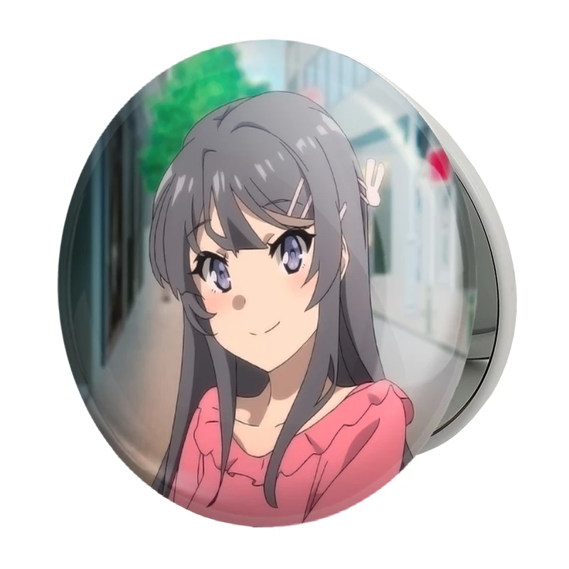 آینه جیبی خندالو طرح مای سان انیمه دختر مدل تاشو کد 12144 