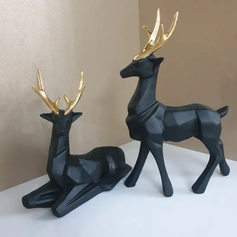 مجسمه مدل گوزن گرافیکی مجموعه 2 عددی