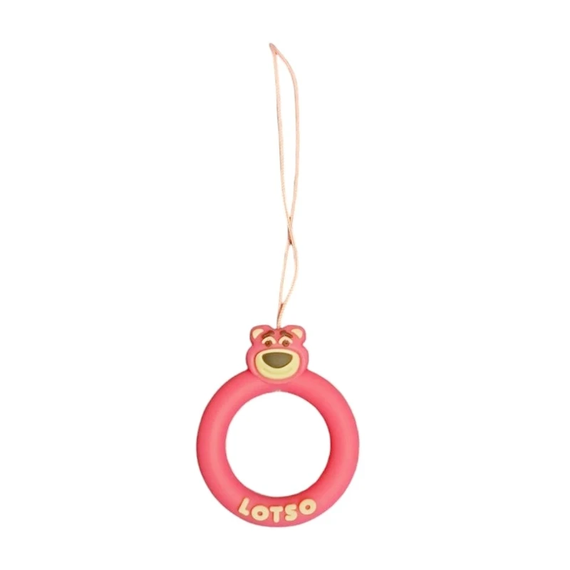 آویز موبایل مدل انگشتی طرح خرس صورتی کد 03