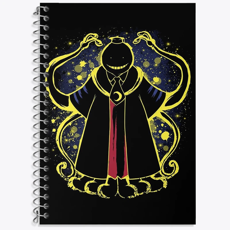 دفتر زبان 50 برگ خندالو مدل دو خط طرح کورو سنسی انیمه کلاس آدمکشی کد 32061