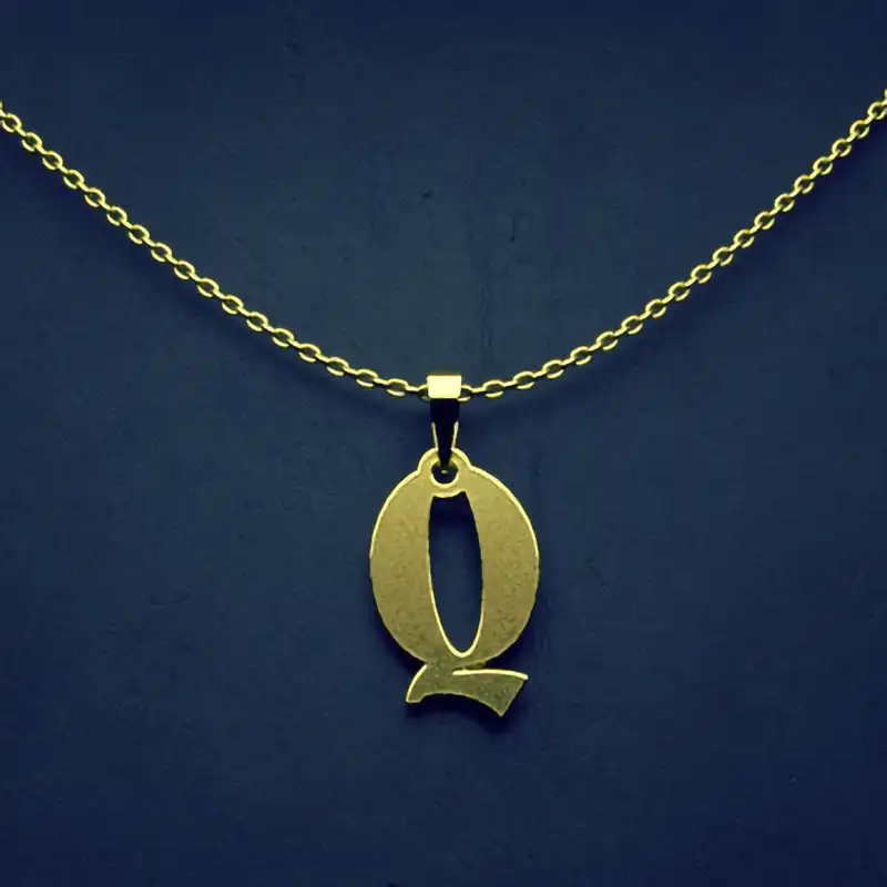 گردنبند طلا 18 عیار زنانه مدوپد مدل حرف Q کد H3-1-1563