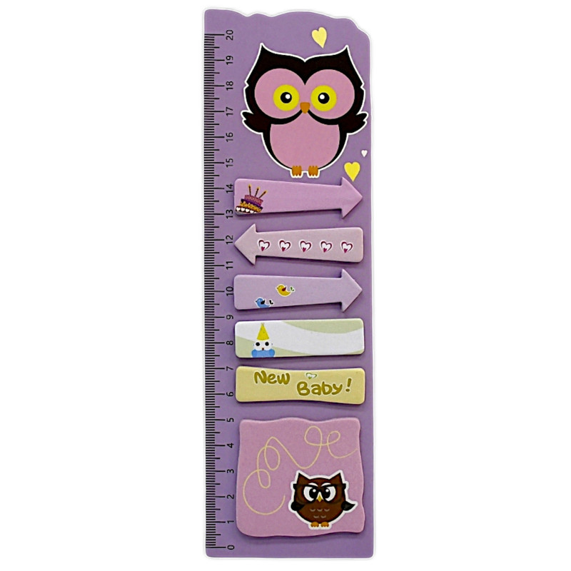 کاغذ یادداشت چسب دار مدل جغد کد 3289 بسته 5 عددی