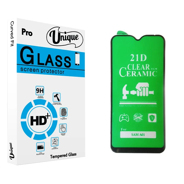 محافظ صفحه نمایش سرامیکی يونيک مدل +Clear مناسب برای گوشی موبایل سامسونگ Galaxy A01