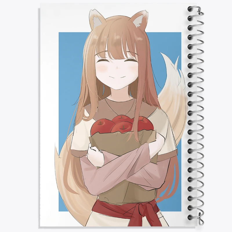 دفتر نقاشی 50 برگ خندالو طرح هولو انیمه ادویه و گرگ کد 36138