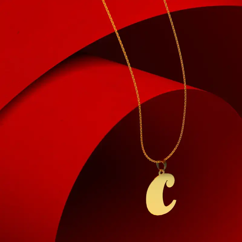 گردنبند طلا 18 عیار زنانه مدوپد مدل حرف C کد H3-1-1083