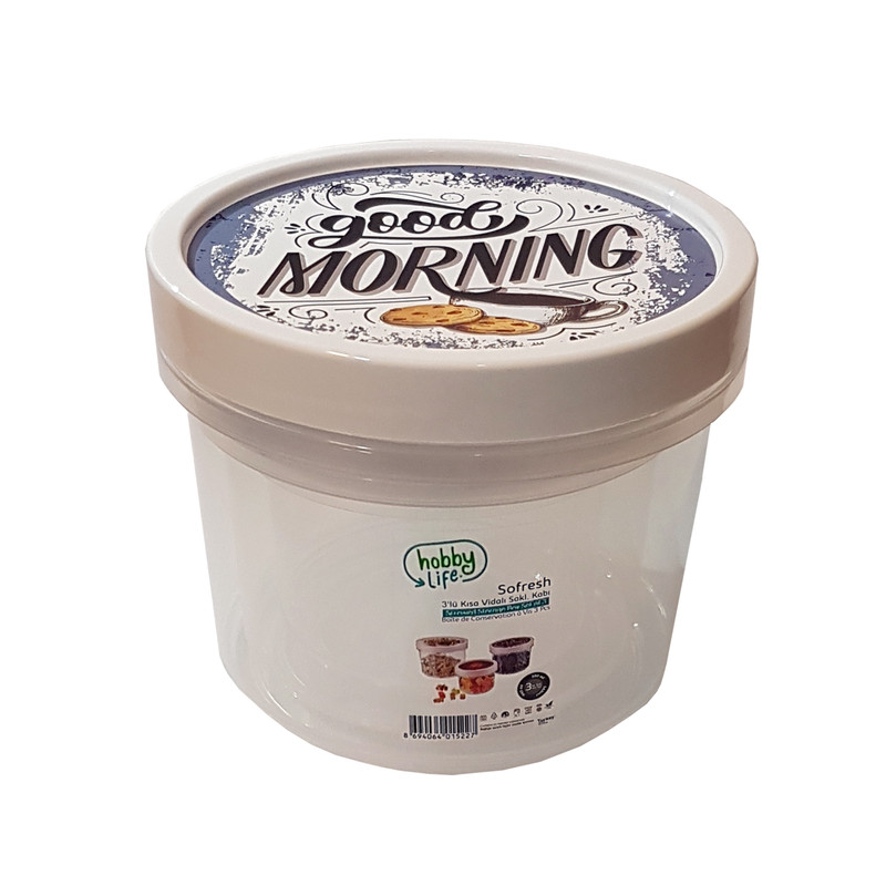 ظرف نگهدارنده هوبی لایف طرح مورنینگ مدل SoFresh-A مجموعه 3 عددی