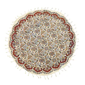 رومیزی قلمکار زابلیان مدل Sq100 طرح صدف