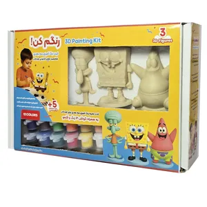 بازی آموزشی رنگم کن مدل کیت رنگ آمیزی سه بعدی شخصیت های کارتونی