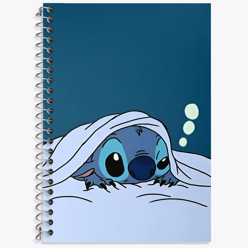 دفتر زبان 50 برگ خندالو مدل دو خط طرح استیچ (Stitch) کد N2951