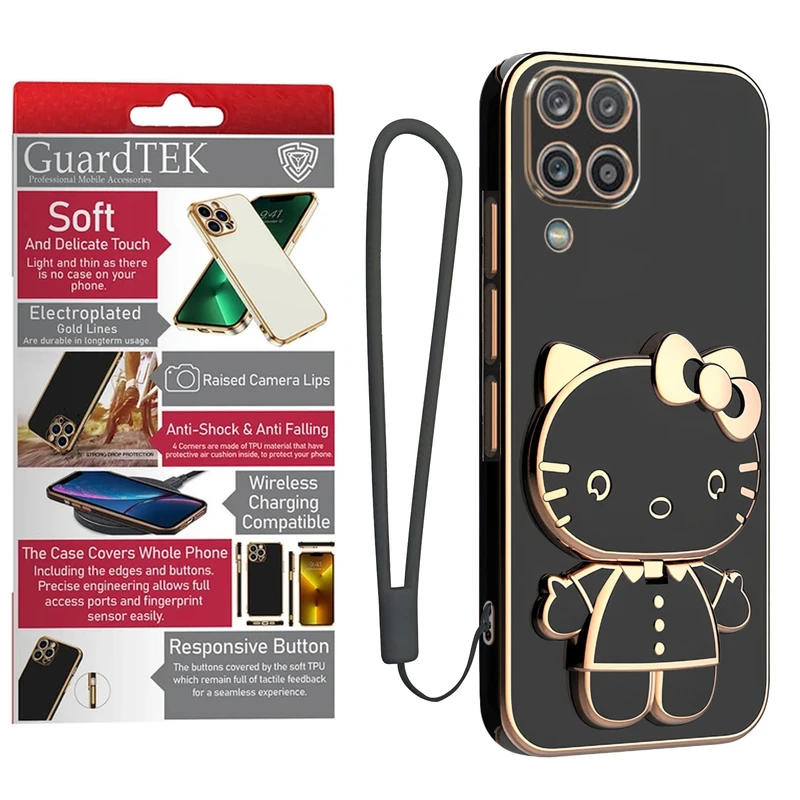 کاور گاردتک آساک مدل Kitty Strap مناسب برای گوشی موبایل هوآوی Nova 7i/ P40 Lite/ Nova 6se به همراه بندآویز
