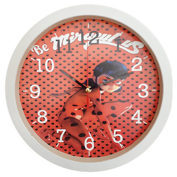 ساعت دیواری کودک مدل کفشدوزک کد 040205