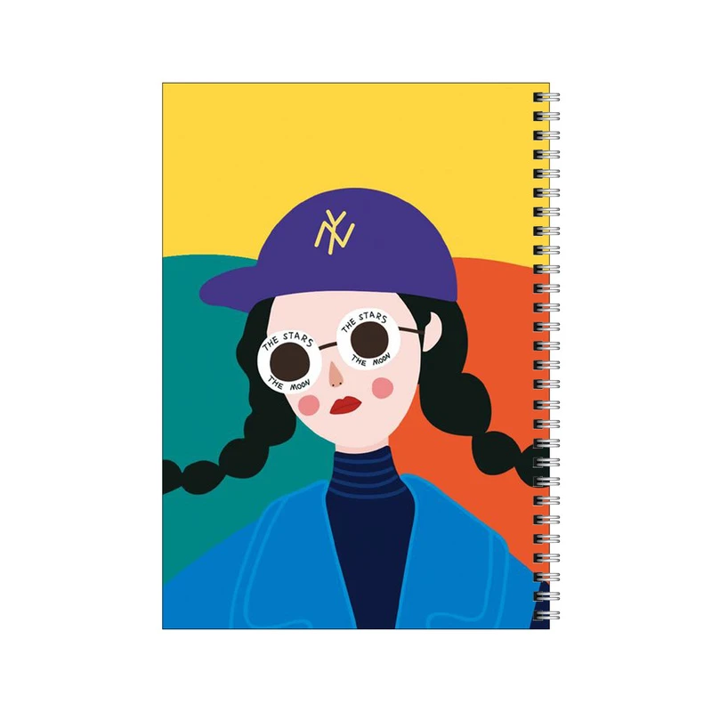 دفتر مشق 100 برگ بامبیلیپ طرح دختر با کلاه نیویورک کد 9873066