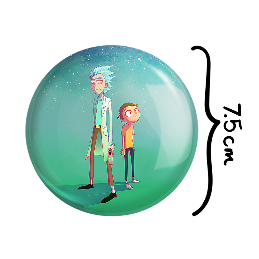 آینه جیبی خندالو طرح انیمیشن ریک و مورتی Rick and Mort مدل تاشو کد 26390
