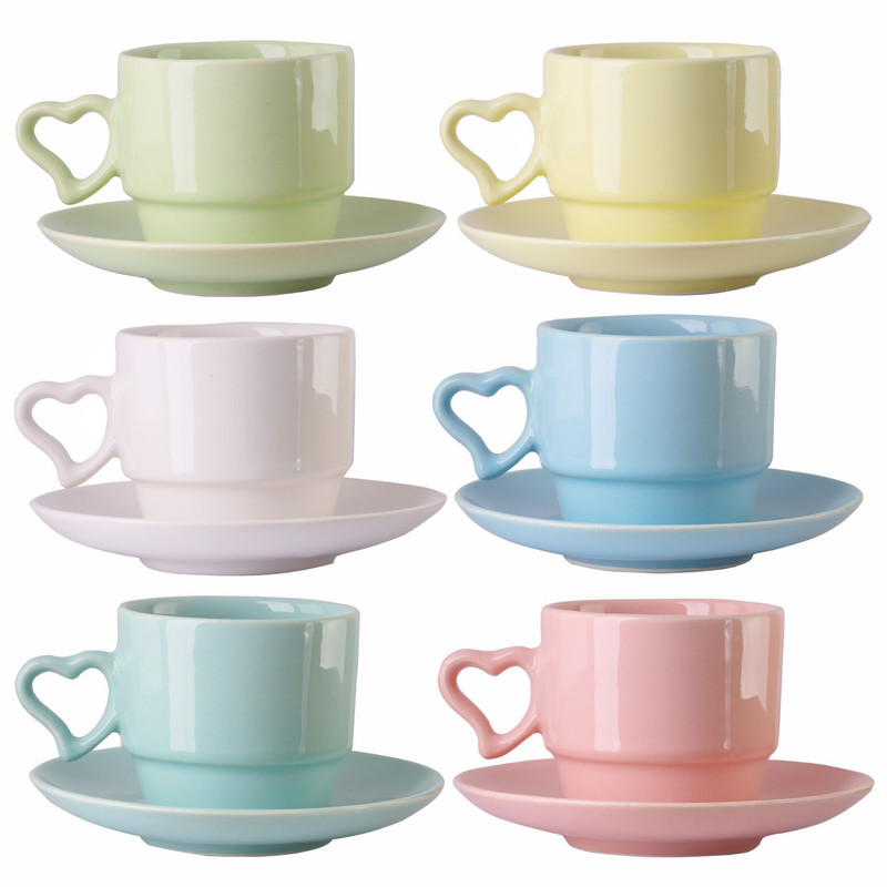 سرویس چای خوری 12 پارچه مدل دسته قلبی