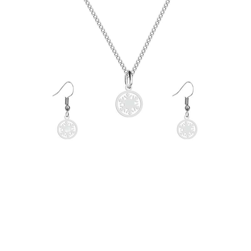 نیم ست زنانه هایکا طرح دایره و دانه برف مدل s.ha1_97