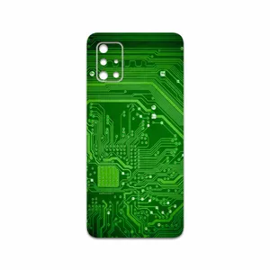 MAHOOT Green Printed Circuit Board Cover Sticker for Samsung Galaxy A71