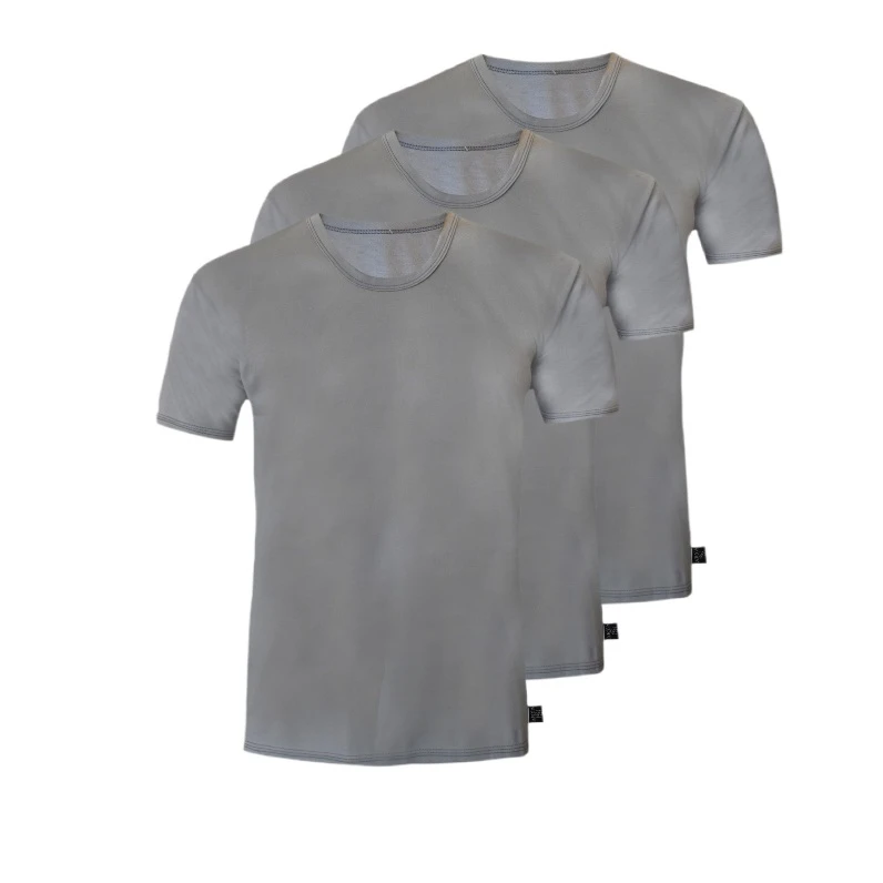 زیرپوش آستین‌دار یقه گرد مردانه آریا مدل باکسر مجموعه 3 عددی