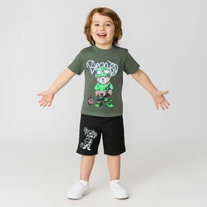 ست تی شرت و شلوارک پسرانه مدل 1003