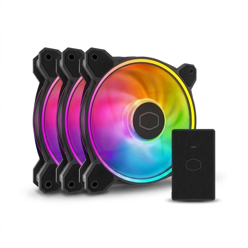 فن کیس کولر مستر مدل MasterFan MF120 Halo2 بسته سه عددی
