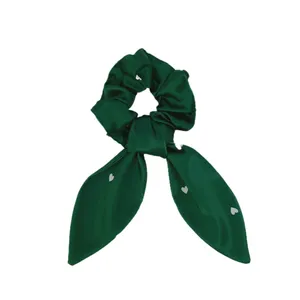 کش مو زنانه مدل اسکرانچی دنباله دار طرح قلب