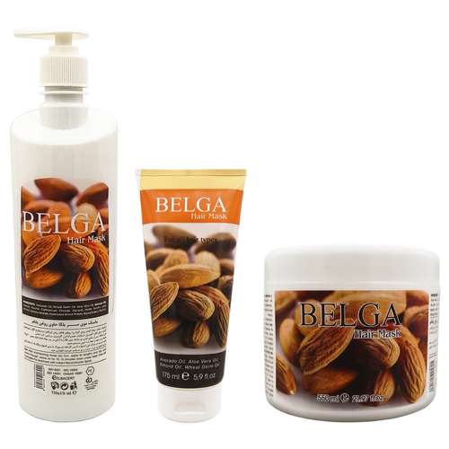 ماسک مو بلگا مدل Almond مجموعه 3 عددی