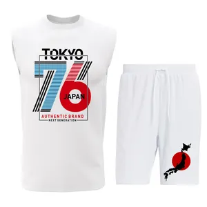 ست تاپ و شلوارک مردانه مدل J019W