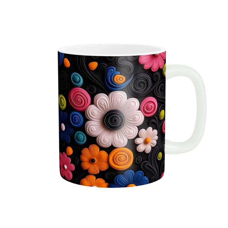 ماگ پاد آفرین طرح گل کد 743