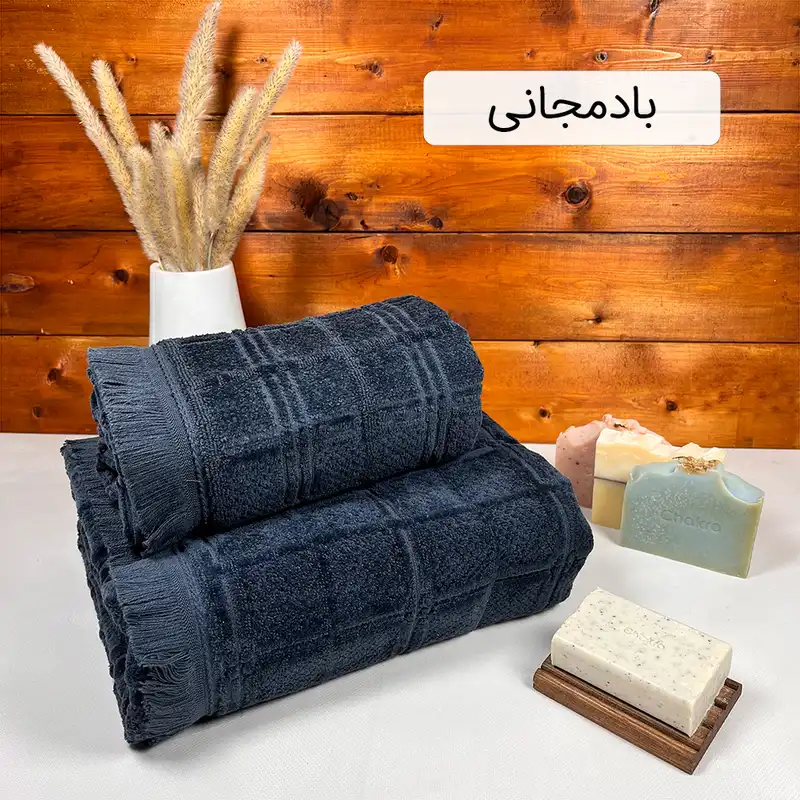 ست حوله استخری و دستی ترک آز مدل مارتا مجموعه 2 عددی