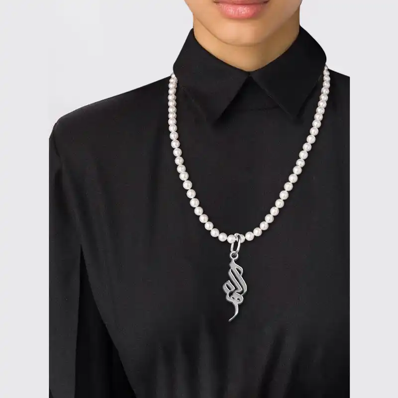 گردنبند نقره زنانه لیردا مدل اسم الهه morv sss elahe13