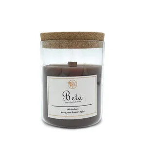 شمع لیوانی بتا مدل قهوه