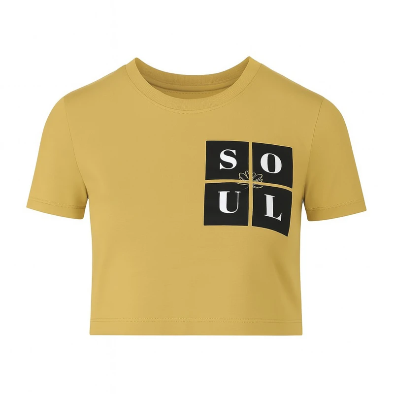 کراپ تیشرت آستین کوتاه زنانه مدل 10228