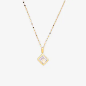 گردنبند طلا 18 عیار زنانه با زنجیر پولکی رضا گلد مدل مکعب کد T2510