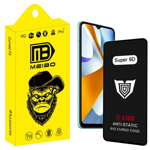 محافظ صفحه نمایش میبو مدل Super 9D Glavers مناسب برای گوشی موبایل شیائومی Poco c40 / Redmi 12c / A10