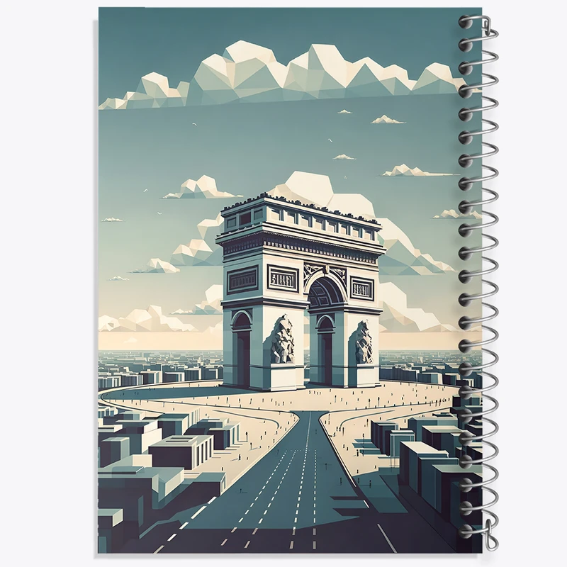 دفتر مشق 50 برگ خندالو طرح طاق پیروزی (Arc de Triomphe) کد F6365