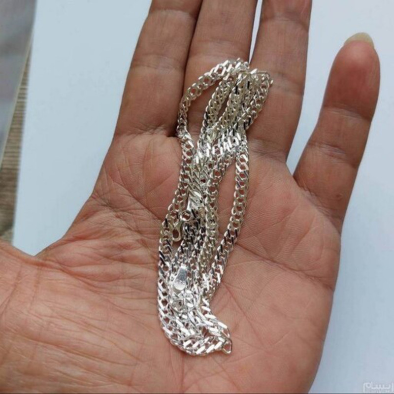 زنجیر نقره زنانه مدل دوبل کد roz7 زنجیر نقره زنانه مدل دوبل کد roz7