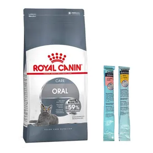 غذای خشک گربه رویال کنین مدل Oral Care وزن 1.5 کیلوگرم به همراه بستنی