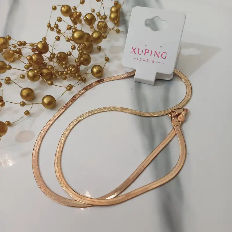 زنجیر زنانه ژوپینگ مدل هرینگبون کد AAB-219